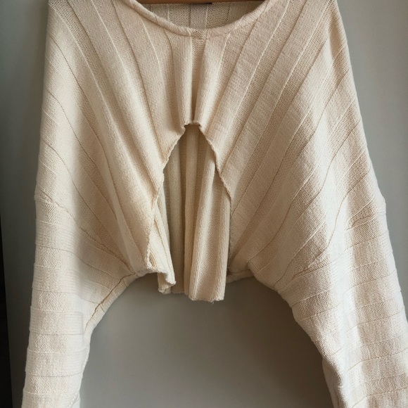 Cute cropped sweater dolman/batwing sleeve - Picture 3 of 5